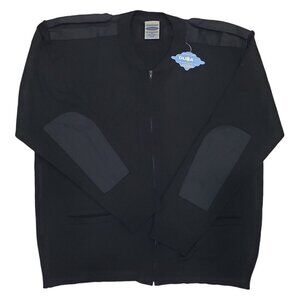 Cobmex Unisex Full Zip Sweater Pockets Epaulets Military Security Sz 6X NEW